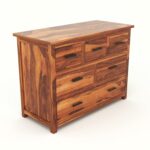 Wooden Galaxy Solid Sheesham Wood Chest of Drawers – Toy Honey Finish - Image 2