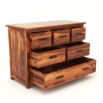 Wooden Galaxy Solid Sheesham Wood Chest of Drawers – Toy Honey Finish - Image 4