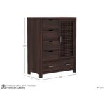 Wooden Galaxy Solid Sheesham Wood Chest of Drawers – Diseny Honey Finish - Image 2