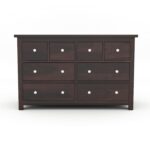 Wooden Galaxy Solid Sheesham Wood Chest of Drawers – Gun Walnut Finish - Image 2