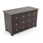 Wooden Galaxy Solid Sheesham Wood Chest of Drawers – Gun Walnut Finish - Image 6