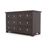 Wooden Galaxy Solid Sheesham Wood Chest of Drawers – Gun Walnut Finish - Image 7