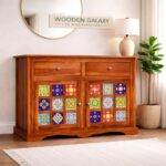 Wooden Galaxy Solid Sheesham Wood Chest of Drawers – Sumi Honey Finish
