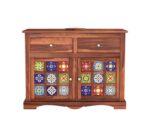 Wooden Galaxy Solid Sheesham Wood Chest of Drawers – Sumi Honey Finish - Image 2