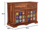 Wooden Galaxy Solid Sheesham Wood Chest of Drawers – Sumi Honey Finish - Image 3
