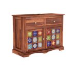 Wooden Galaxy Solid Sheesham Wood Chest of Drawers – Sumi Honey Finish - Image 4