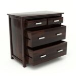 Wooden Galaxy Solid Sheesham Wood Chest of Drawers – Asty Walnut Finish - Image 3
