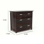 Wooden Galaxy Solid Sheesham Wood Chest of Drawers – Asty Walnut Finish - Image 4
