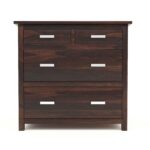 Wooden Galaxy Solid Sheesham Wood Chest of Drawers – Asty Walnut Finish - Image 6