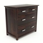 Wooden Galaxy Solid Sheesham Wood Chest of Drawers – Asty Walnut Finish - Image 7