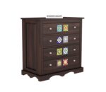 Wooden Galaxy Solid Sheesham Wood Chest of Drawers – Lasy Walnut Finish - Image 2