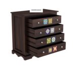 Wooden Galaxy Solid Sheesham Wood Chest of Drawers – Lasy Walnut Finish - Image 4