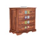 Wooden Galaxy Solid Sheesham Wood Chest of Drawers – Lasy Honey Finish - Image 2