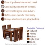 Wooden Galaxy Solid Sheesham Wood Dining Table Set with 5 Piece (Design 07) - Image 4
