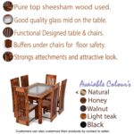 Wooden Galaxy Solid Sheesham Wood Dining Table Set with 7 Piece (Design 08) - Image 4