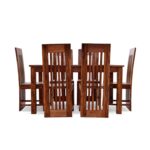 Wooden Galaxy Solid Sheesham Wood Dining Table Set with 7 Piece (Design 08) - Image 6