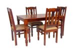Wooden Galaxy Solid Sheesham Wood Dining Table Set with 5 Piece (Design 04) - Image 2