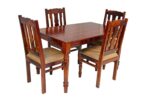 Wooden Galaxy Solid Sheesham Wood Dining Table Set with 5 Piece (Design 04) - Image 4