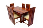 Wooden Galaxy Solid Sheesham Wood Dining Table Set with 7 Piece (Design 01) - Image 3