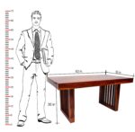 Wooden Galaxy Solid Sheesham Wood Dining Table Set with 7 Piece (Design 01) - Image 5