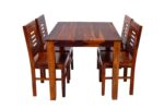 Wooden Galaxy Solid Sheesham Wood Dining Table Set with 5 Piece (Design 05) - Image 5