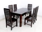 Wooden Galaxy Solid Sheesham Wood Dining Table Set – Natural Finish