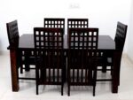Wooden Galaxy Solid Sheesham Wood Dining Table Set – Natural Finish - Image 2
