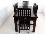 Wooden Galaxy Solid Sheesham Wood Dining Table Set – Natural Finish - Image 3