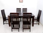 Wooden Galaxy Solid Sheesham Wood Dining Table Set – Natural Finish - Image 4