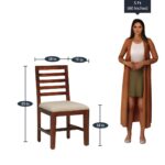 Wooden Galaxy Solid Sheesham Wood Dining Table Set with 6 Piece (Design 02) - Image 4