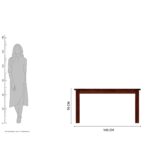 Wooden Galaxy Solid Sheesham Wood Dining Table Set – Natural Finish - Image 3