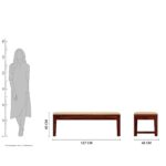 Wooden Galaxy Solid Sheesham Wood Dining Table Set – Natural Finish - Image 5