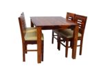 Wooden Galaxy Solid Sheesham Wood Dining Table Set with 5 Piece (Design 06) - Image 6