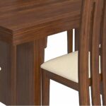 Wooden Galaxy Solid Sheesham Wood Dining Table Set – Natural Finish - Image 4