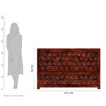 Wooden Galaxy Solid Sheesham Wood Queen Size Bed – Honey Brown Finish - Image 3