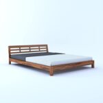 Wooden Galaxy Solid Sheesham Wood King Size Bed – Honey Brown Finish - Image 3