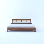 Wooden Galaxy Solid Sheesham Wood King Size Bed – Honey Brown Finish - Image 5