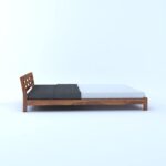 Wooden Galaxy Solid Sheesham Wood King Size Bed – Honey Brown Finish - Image 4