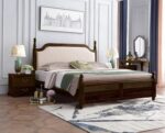 Wooden Galaxy Solid Sheesham Wood King Size Bed – Honey Brown Finish
