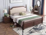 Wooden Galaxy Solid Sheesham Wood King Size Bed – Honey Brown Finish - Image 3