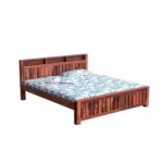 Wooden Galaxy Solid Sheesham Wood King Size Bed – Honey Brown Finish - Image 5