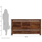 Wooden Galaxy Solid Sheesham Wood King Size Bed – Honey Brown Finish - Image 5