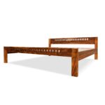 Wooden Galaxy Solid Sheesham Wood King Size Bed – Honey Brown Finish - Image 8