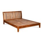 Wooden Galaxy Solid Sheesham Wood King Size Bed – Honey Brown Finish - Image 2