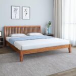 Wooden Galaxy Solid Sheesham Wood King Size Bed – Honey Brown Finish - Image 4