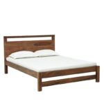Wooden Galaxy Solid Sheesham Wood King Size Bed – Honey Brown Finish - Image 6