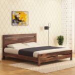 Wooden Galaxy Solid Sheesham Wood King Size Bed – Honey Brown Finish
