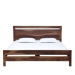Wooden Galaxy Solid Sheesham Wood King Size Bed – Honey Brown Finish - Image 4