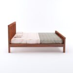 Wooden Galaxy Solid Sheesham Wood Queen Size Bed – Honey Brown Finish - Image 2