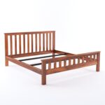 Wooden Galaxy Solid Sheesham Wood Queen Size Bed – Honey Brown Finish - Image 3